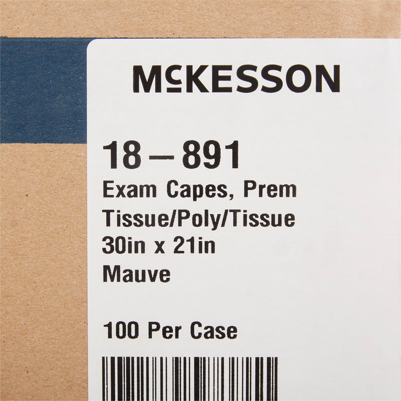 McKesson Exam Cape, Muave, 21 X 30 Inch -Case of 100