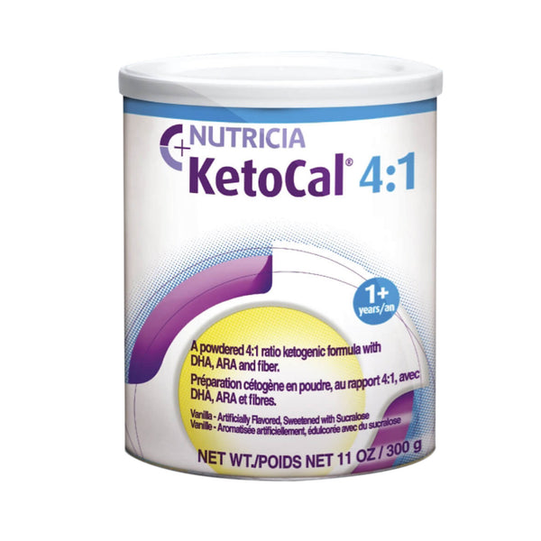 KetoCal 4:1 Oral Supplement Powder, Vanilla, 300 Gram Can -Case of 6