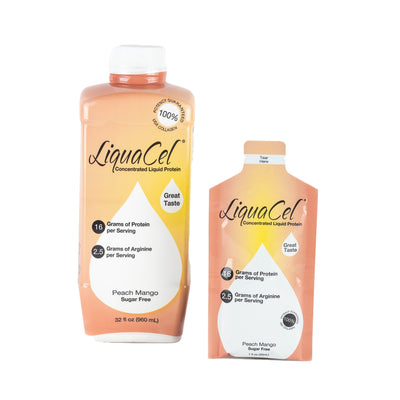 LiquaCel Concentrated Liquid Protein, Peach Mango, 1 oz. Packet -Pack of 1