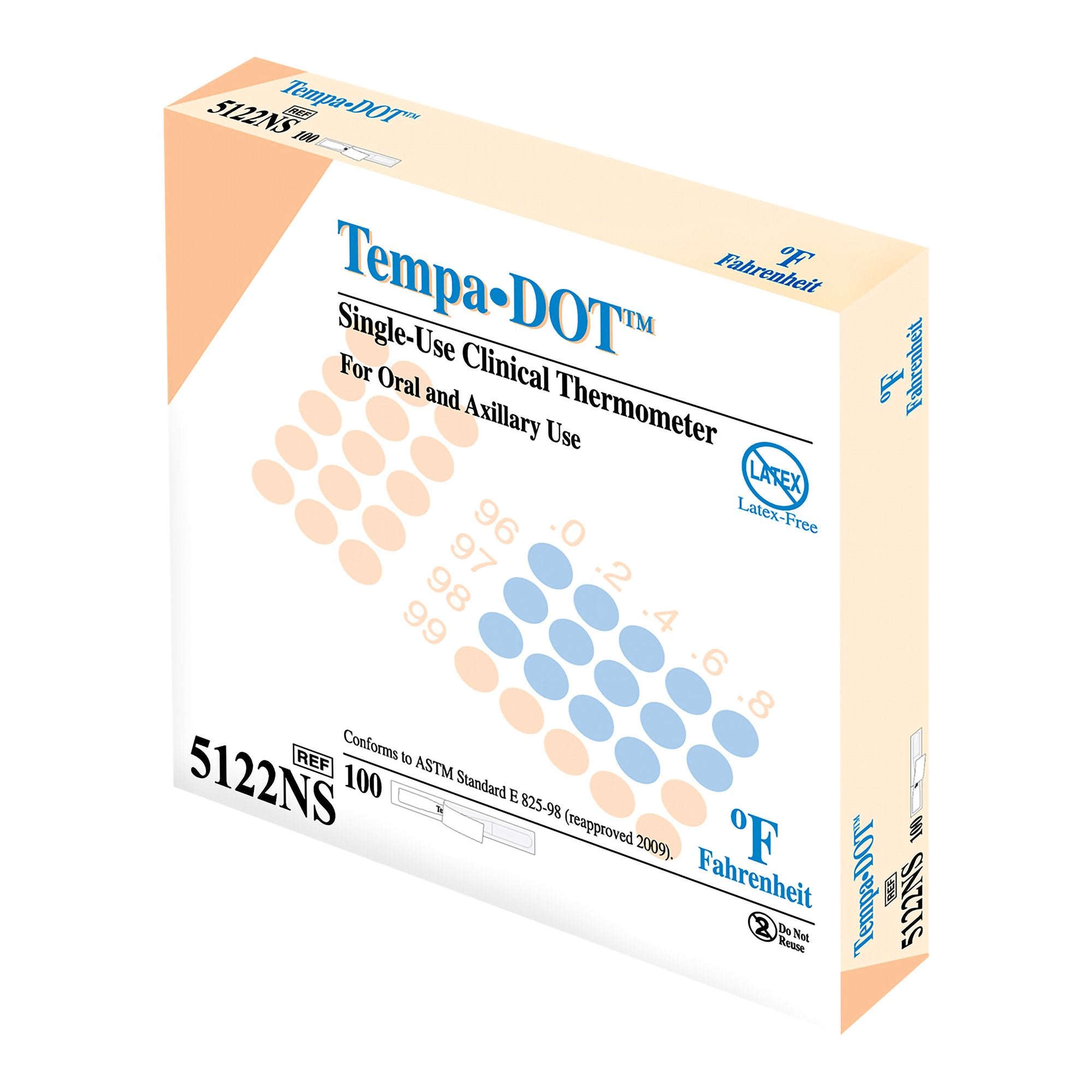 Tempa·DOT Disposable Oral Thermometer -Box of 100