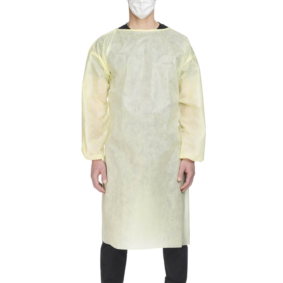 Precept Protective Procedure Gown, X-Large, Yellow -Bag of 10