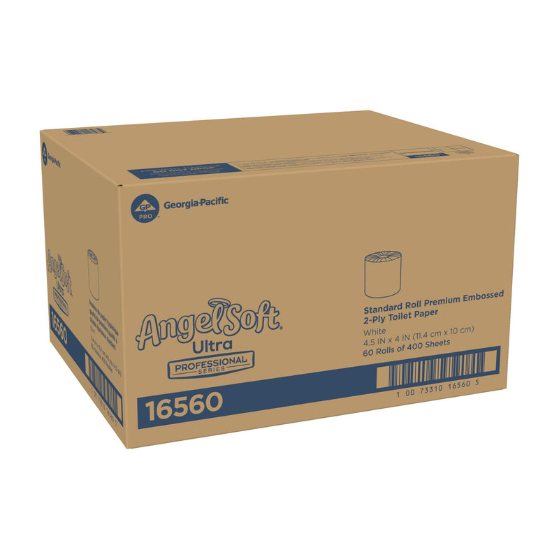 Angel Soft Ultra Professional Series Toilet Paper, 2-Ply, White, 400 Sheets per Roll -Case of 60