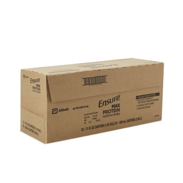 Ensure Max Protein Nutrition Shake, Milk Chocolate, 11 oz. Carton -Case of 12