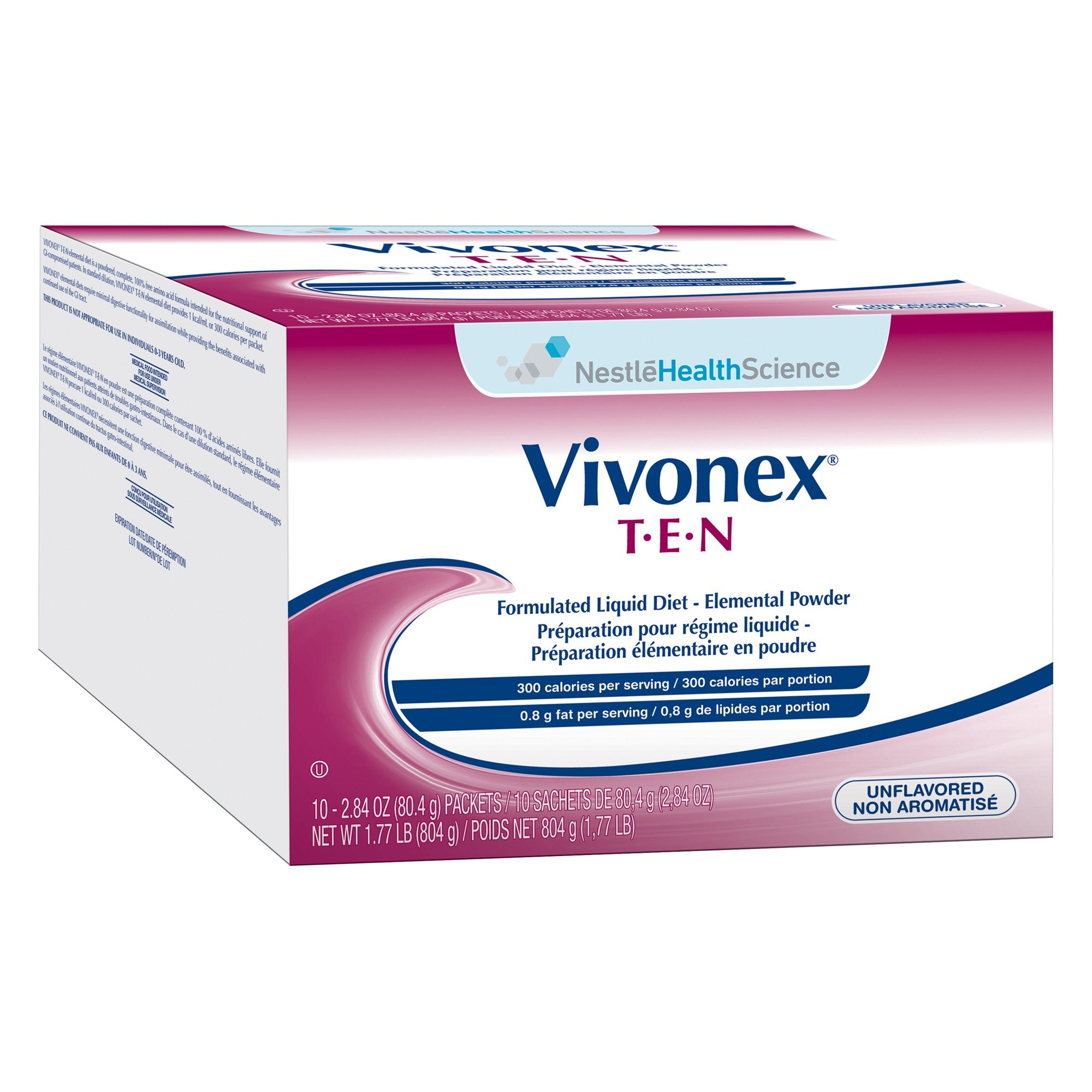 Vivonex T.E.N Elemental Powder, 2.84 oz. Packet -Box of 10