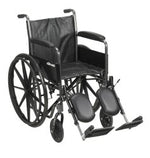 McKesson Dual Axle Wheelchair Full Length Arm Swing-Away Elevating Footrest, 18 Inch Seat Width -Each