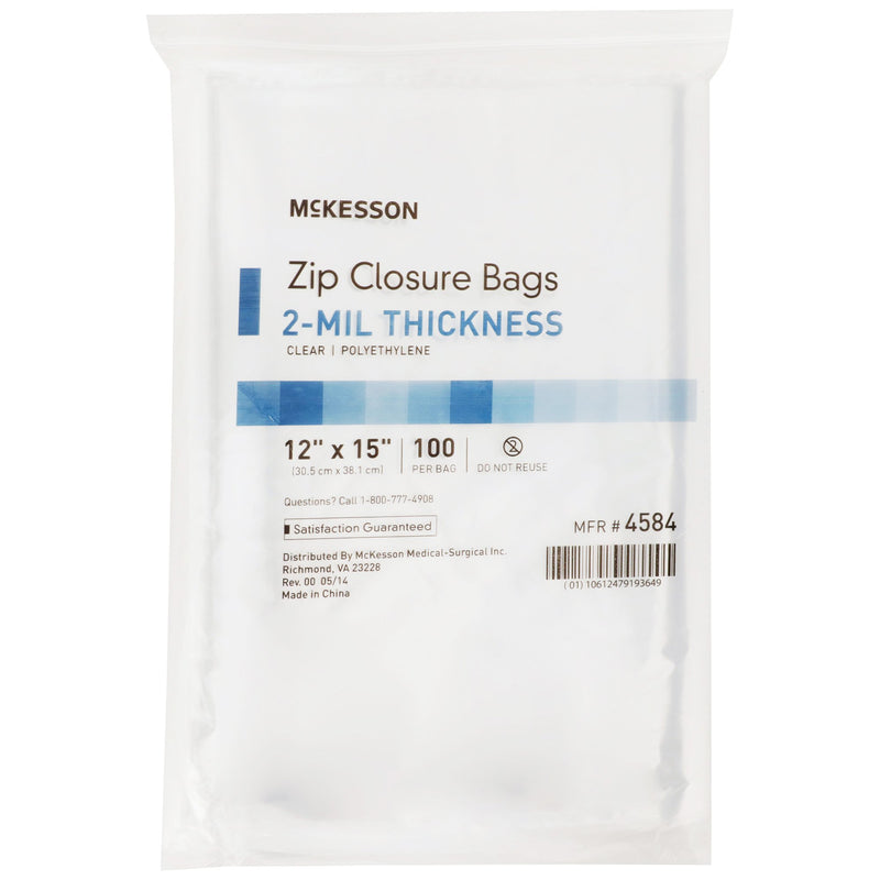 McKesson Zip Closure Bag, 12 X 15 Inches -Box of 1