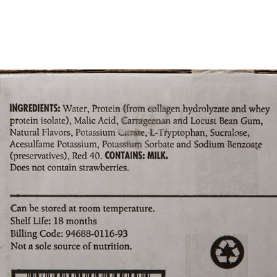 Gelatein 20 High Protein Gelatin Supplement, Fruit Punch, 4 oz. Cup -Case of 36