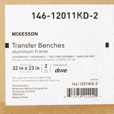 McKesson Knocked Down Bath Transfer Bench -Each