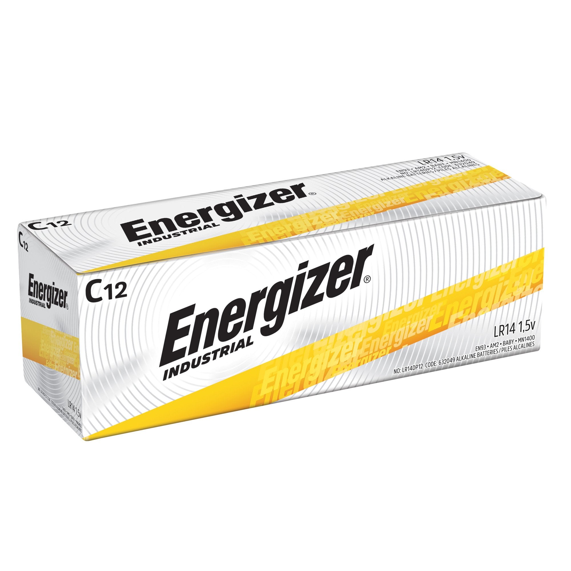 Energizer Industrial C Alkaline Batteries -Case of 72