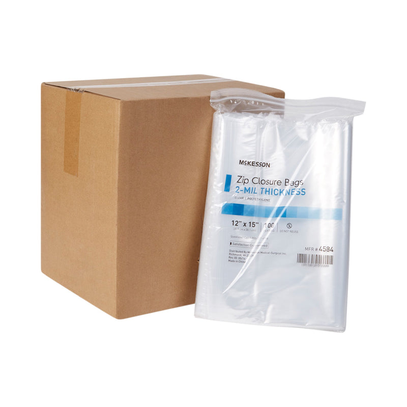 McKesson Zip Closure Bag, 12 X 15 Inches -Box of 1