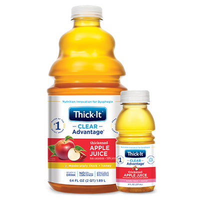 Thick-It Clear Advantage Honey Consistency Thickened Beverage, Apple, 64 oz. Bottle -Case of 4