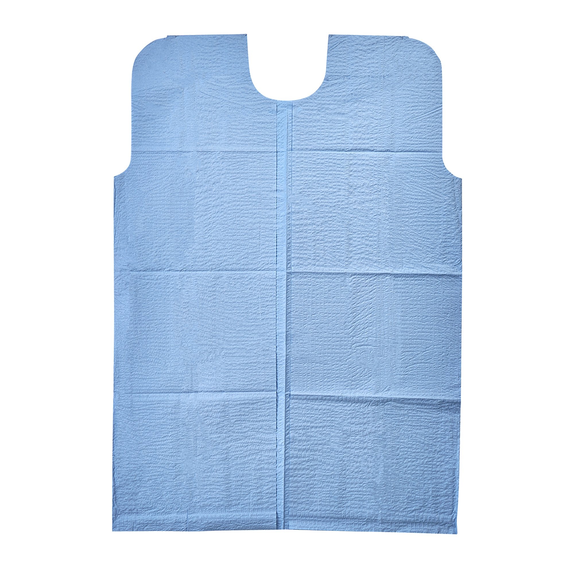 Graham Medical Products Patient Exam Gown Sleeveless Waist Tie, Medium/Large, Blue -Case of 50