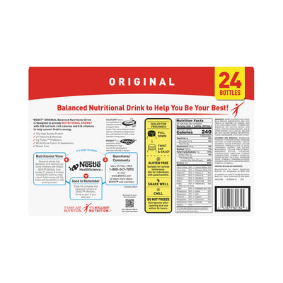 Boost Original Nutritional Drink, Vanilla, 8 oz. Bottle -Case of 24