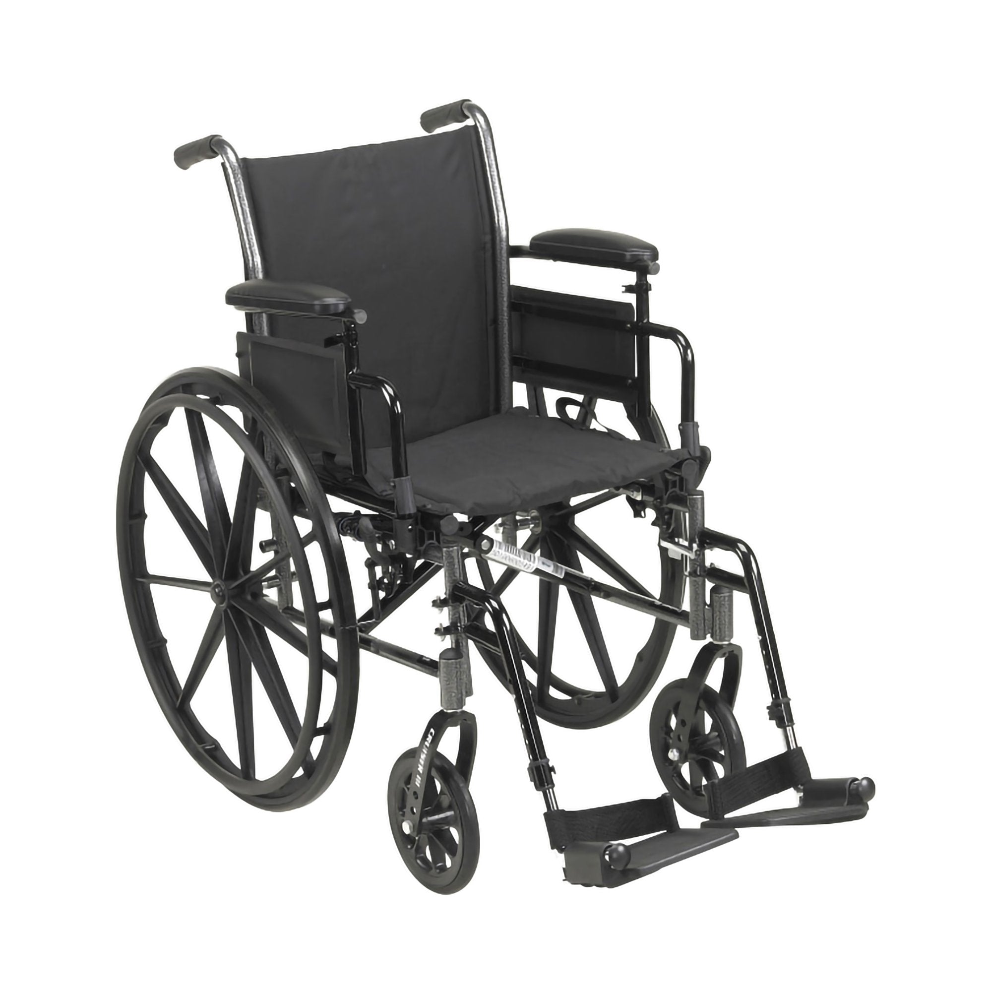 Mckesson Duel Axle Lightweight Wheelchair Desk Length Arm Swing-Away Footrest, 20 Inch -Each