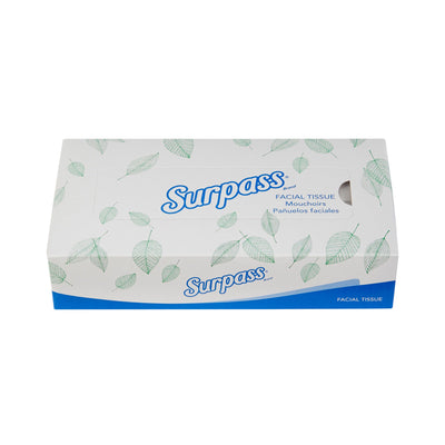 Surpass Facial Tissue, 100 per Box -Box of 100