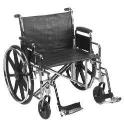 McKesson Bariatric Wheelchair with Swing-Away Footrest, 24-Inch Seat Width -Each