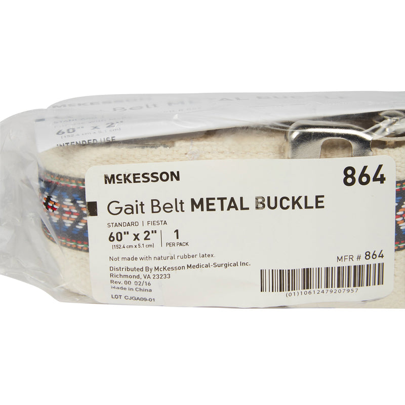 McKesson Gait Belt, 60 Inch, Fiesta Design -Case of 48