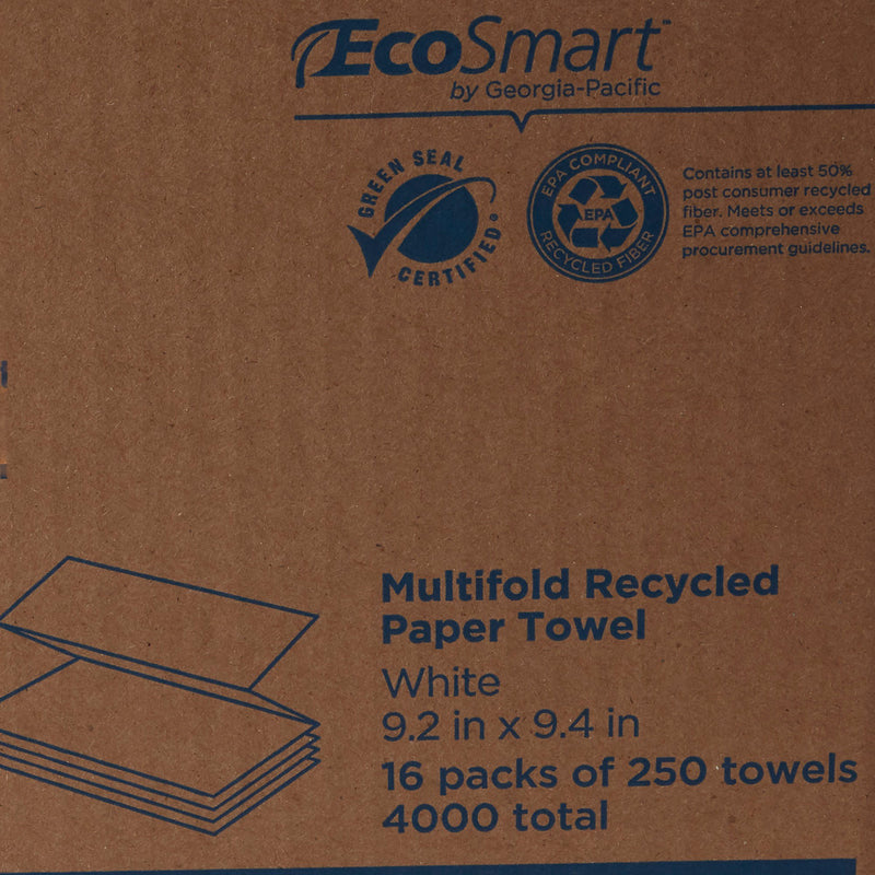 Pacific Blue Basic Recycled Multi-Fold Paper Towel, 250 Sheets per Pack -Case of 16
