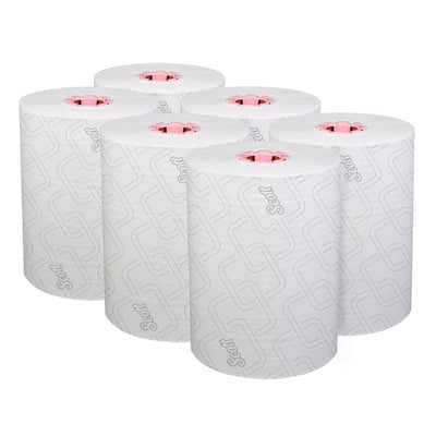Scott Control Slimroll White Paper Towel, 8 Inch x 580 Foot, 6 Rolls per Case -Case of 6