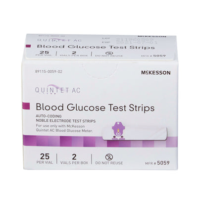 Quintet AC Blood Glucose Test Strips -Box of 1