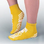 Pillow Paws Risk Alert Terries Slipper Socks, Yellow -1 Pair
