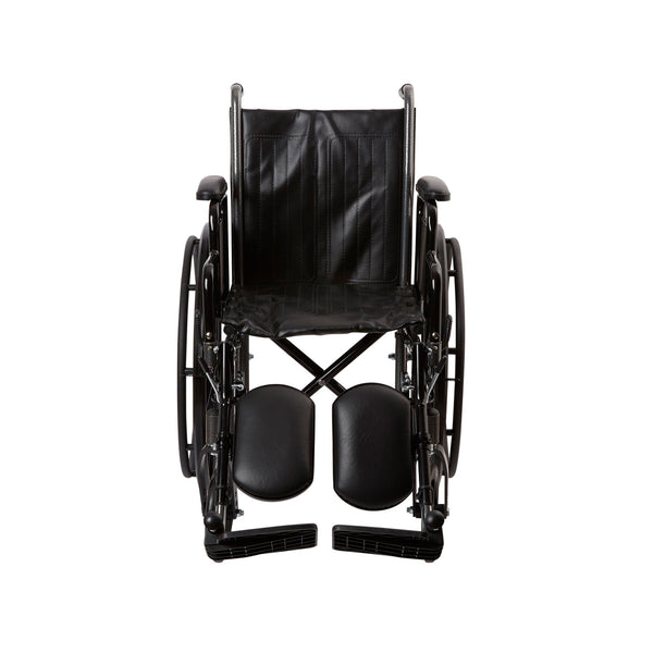 McKesson Dual Axle Wheelchair with Desk Length Arm Swing-Away Elevating Legrest, 16 Inch Seat Width -Each