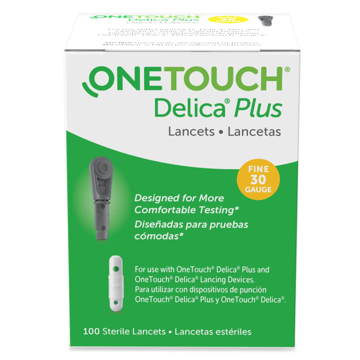OneTouch Safety Lancets, 30 Gauge Twist Top Activation  -Case of 2400