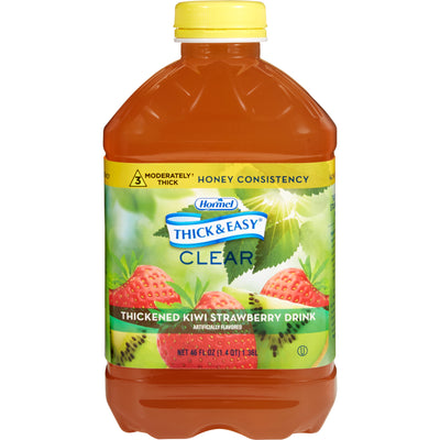 Thick & Easy Clear Honey Consistency Thickened Beverage, Kiwi Strawberry, 46 oz. Bottle -Case of 6