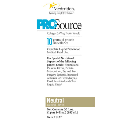 ProSource Protein Supplement, 30 oz. Bottle -Case of 4