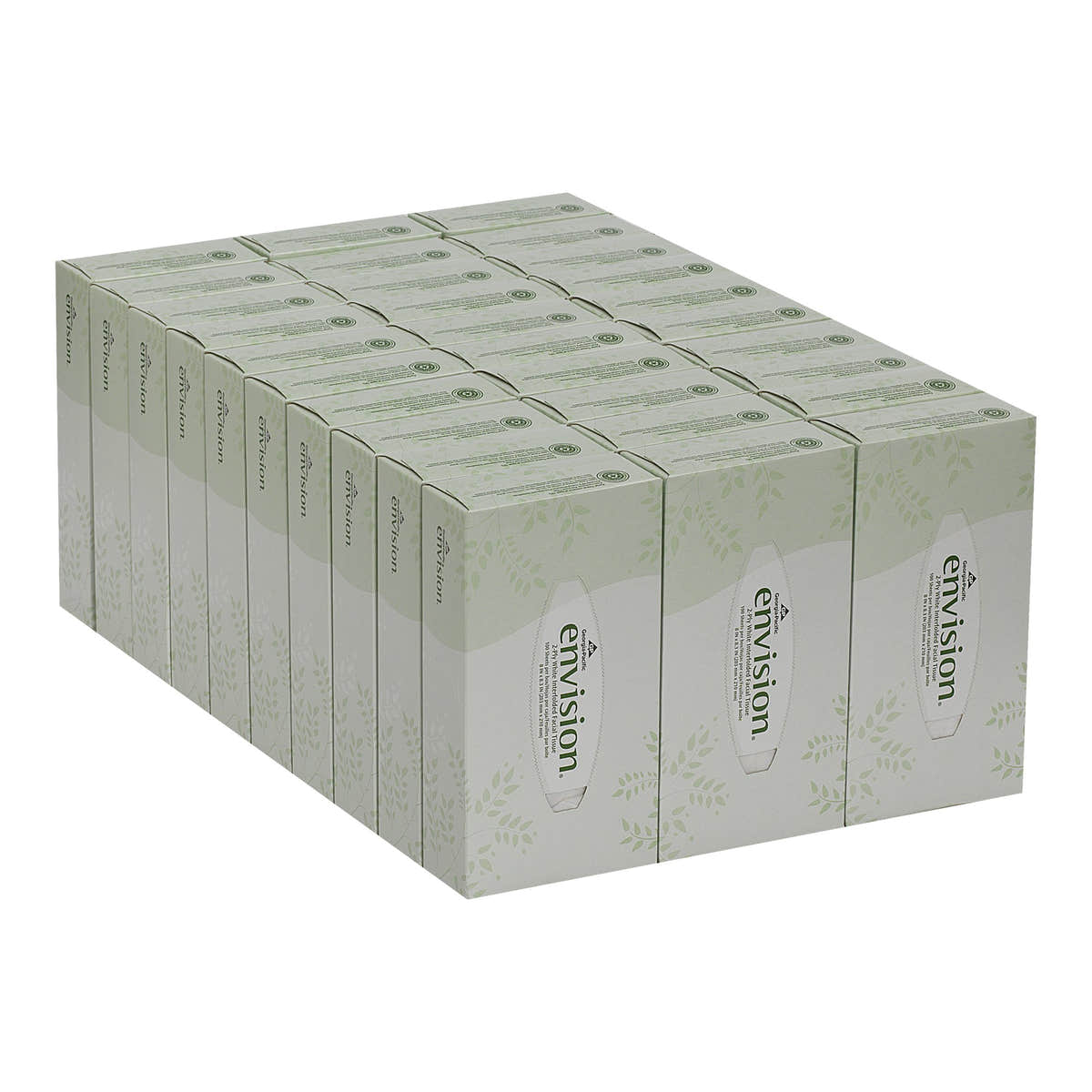 Envision Facial Tissue White 8 X 8-3/10 Inch -Case of 30