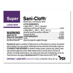 Super Sani-Cloth Surface Disinfectant Wipe, Individual Wipe -Box of 50