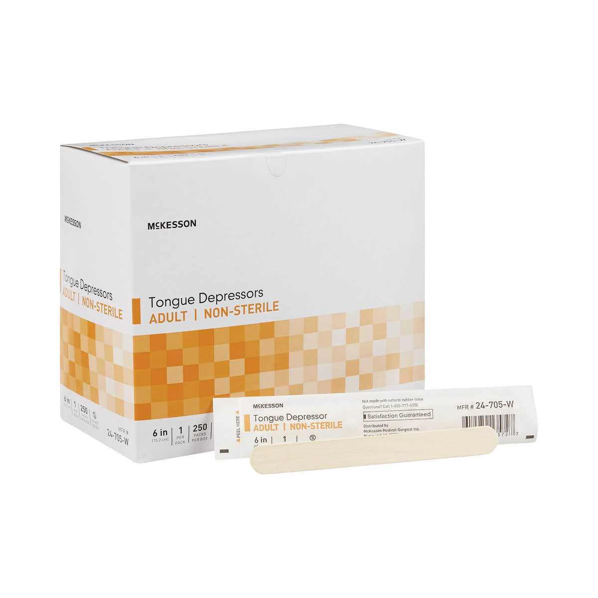 McKesson Tongue Depressor Wood, 6 Inch -Case of 10