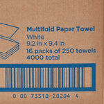 Pacific Blue Basic Multi-Fold Paper Towel, 250 per Pack -Case of 16