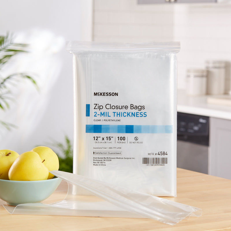 McKesson Zip Closure Bag, 12 X 15 Inches -Box of 1