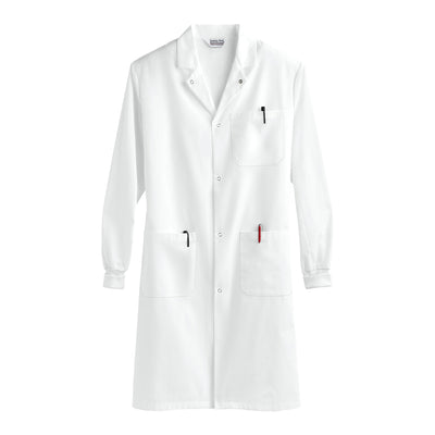 Fashion Seal Healthcare Knit Cuff Lab Coat, Medium, White -Each