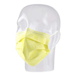 Precept Medical Products Pleated Procedure Mask, Yellow -Box of 50