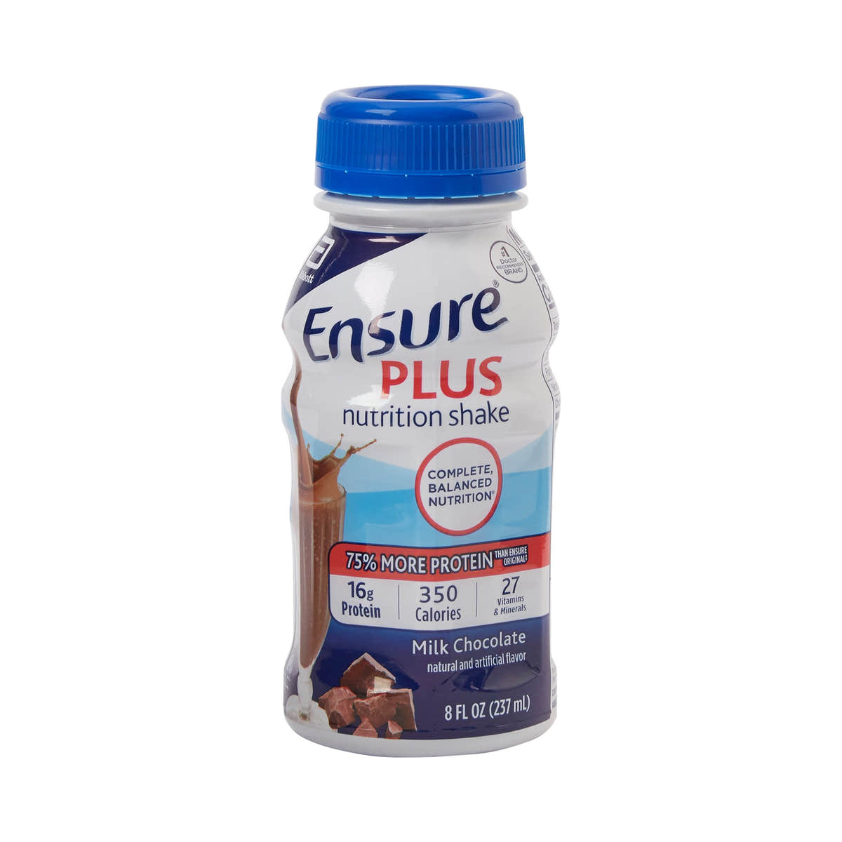 Ensure Plus Nutrition Shake, Chocolate, 8 oz. Bottle -Case of 24