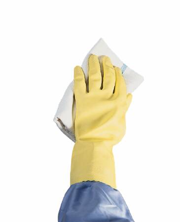 Ansell Flock Lined Glove, Medium, Yellow