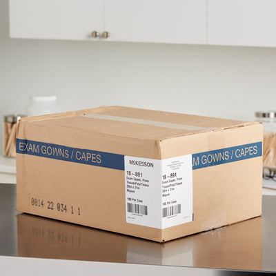 McKesson Exam Cape, Muave, 21 X 30 Inch -Case of 100