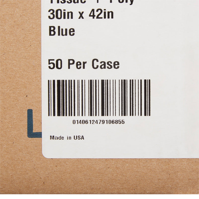McKesson Patient Exam Gown Open Back, One Size Fits Most, Blue -Case of 50