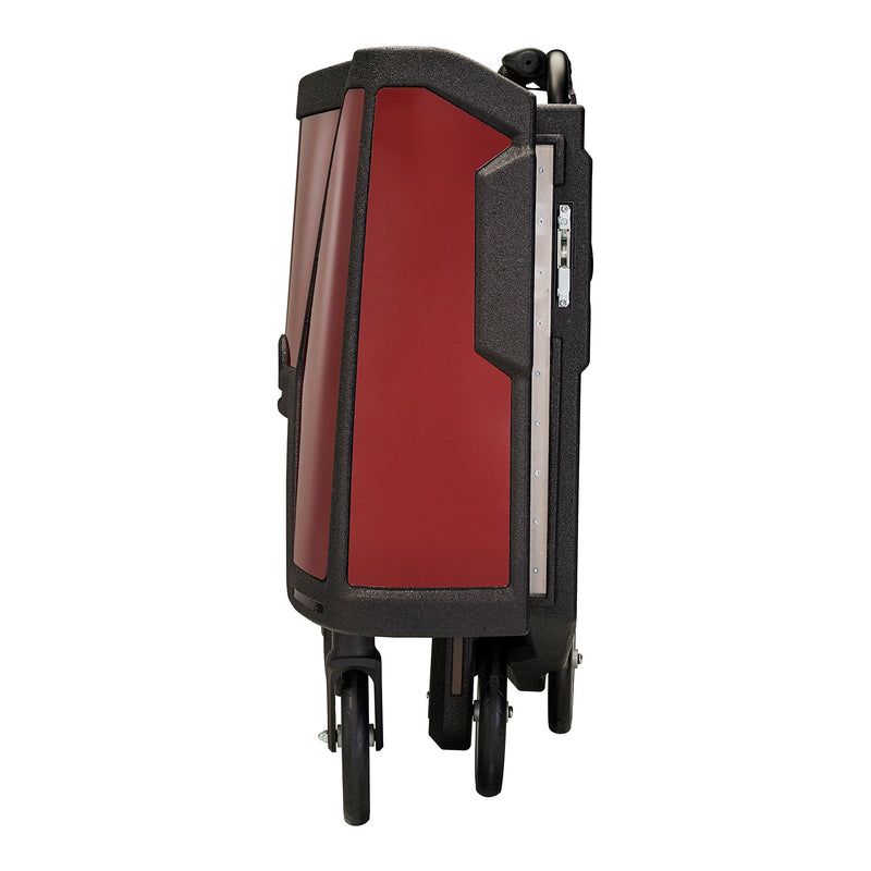 Tour Adjustable Height Folding 4 Wheel Rollator, Ruby Red -Each