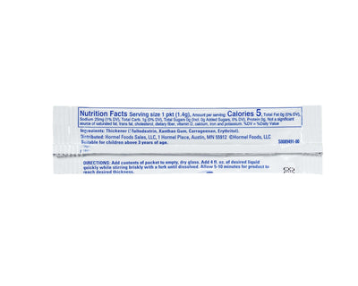 Thick & Easy Clear Nectar Consistency Food and Beverage Thickener, Unflavored, 1.4 Gram Packet -Case of 100