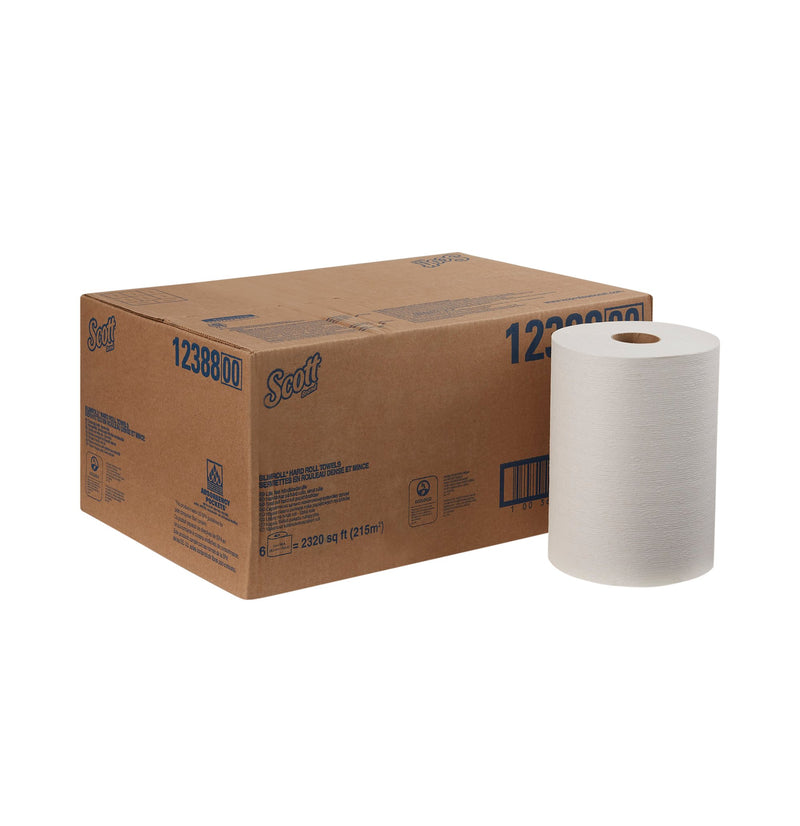 Scott Control Slimroll White Paper Towel, 8 Inch x 580 Foot, 6 Rolls per Case -Case of 6