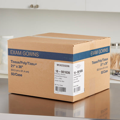 McKesson Pediatric Exam Gown, Under the Sea -Case of 50