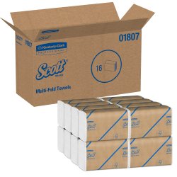 Scott 100% Recycled Fiber Multifold Towels, 9-1/5 X 9-2/5 Inch, White -Case of 4000