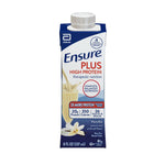 Ensure Plus High Protein Nutritional Drink, Vanilla, 8 oz. Carton -Case of 24