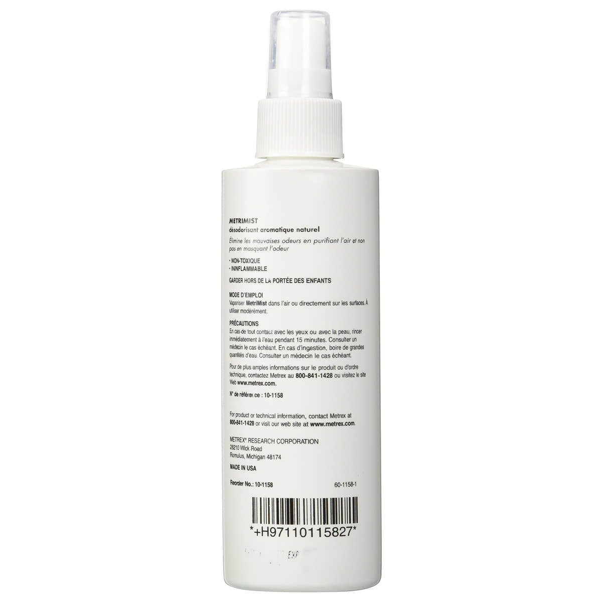 MetriMist Air Deodorizer, 8 oz Pump Spray Bottle -Case of 12