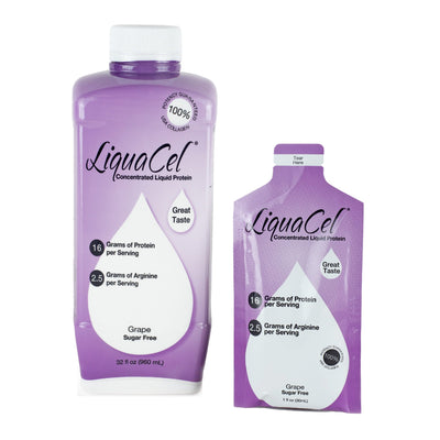 LiquaCel Concentrated Liquid Protein, Grape, 32 oz. Bottle -Case of 6