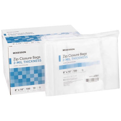 McKesson Zip Closure Bag, 8 X 10 Inches -Box of 10