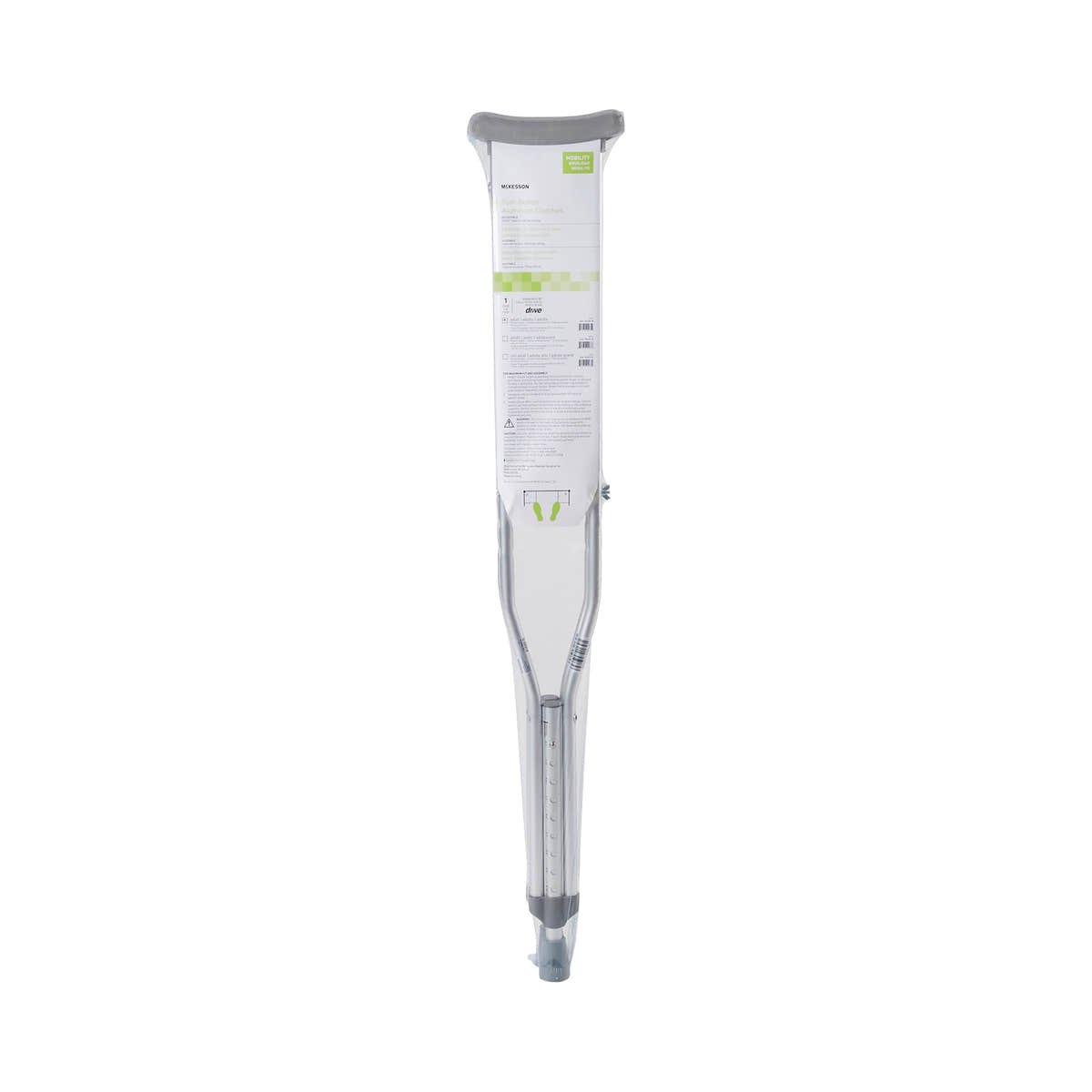 McKesson Adult Underarm Crutches, 5 ft. 2 in. - 5 ft. 10 in. -Case of 16